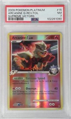 V1795: 2009: Arcanine: 15/147: Supreme Victors: Platinum: PSA: 7: NM: 102261090
